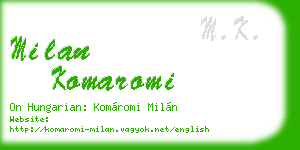milan komaromi business card
